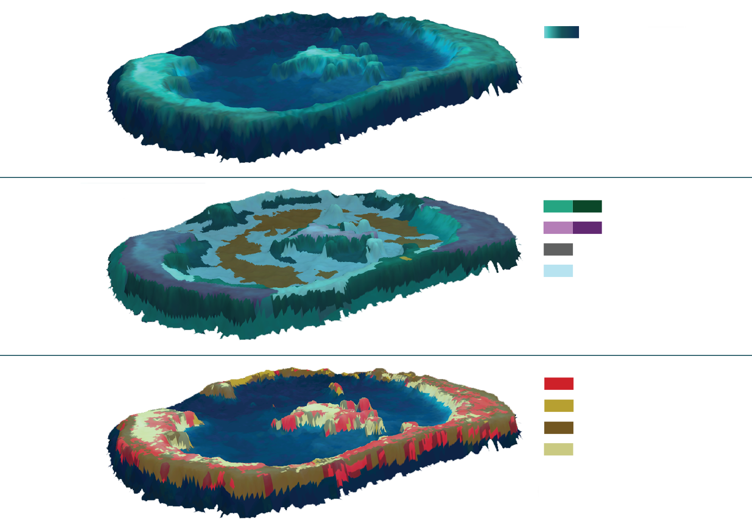 Three-dimensional bathymetric, geomorphic and benthic habitat maps of Unnamed Reef 21-110.